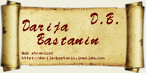 Darija Baštanin vizit kartica